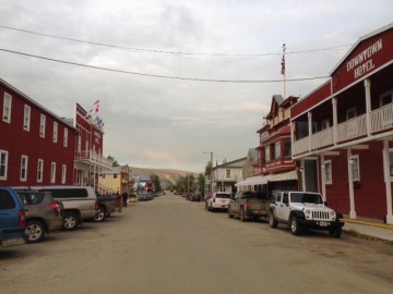 main street (only street) in Dawson) 